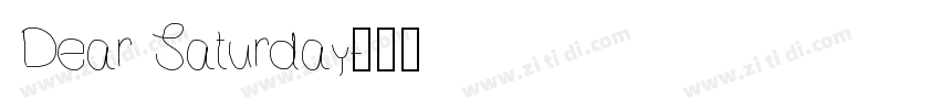 Dear Saturday字体转换